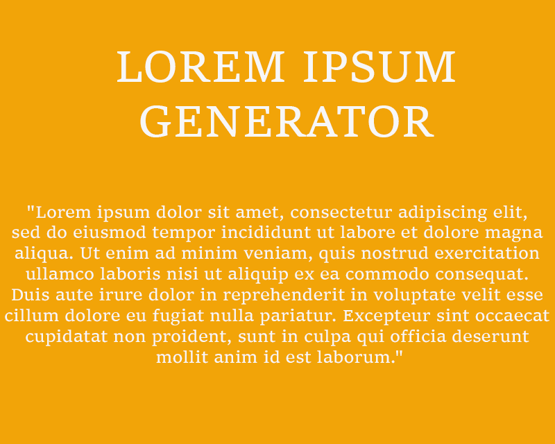 Lorem Ipsum Generator