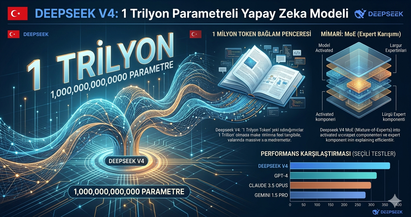 DeepSeek V4: 1 Trilyon Parametreli Yapay Zeka Modelinin Tanıtımı